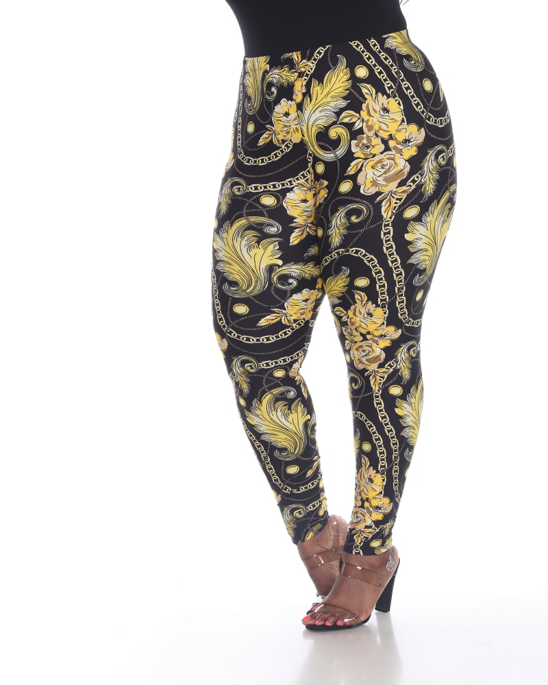 White and gold leggings hotsell